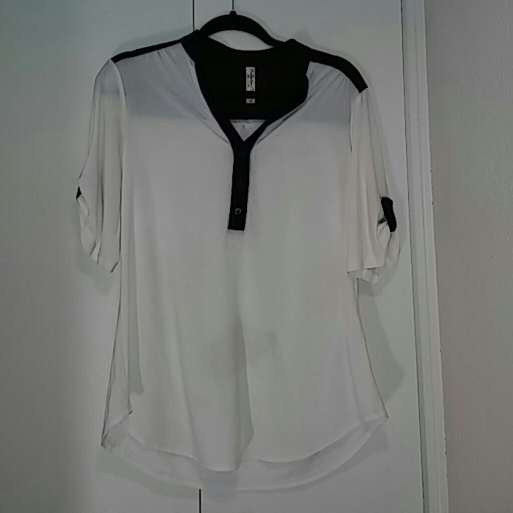 Black & white office work shirt